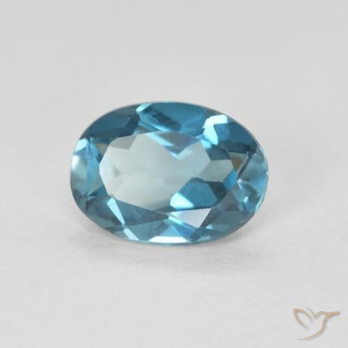 9,17 ctw natürlicher London Blau Topas, Oval, VVS