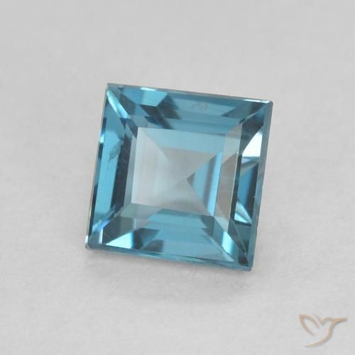 9,17 ctw natürlicher London Blau Topas, Quadrat, VVS