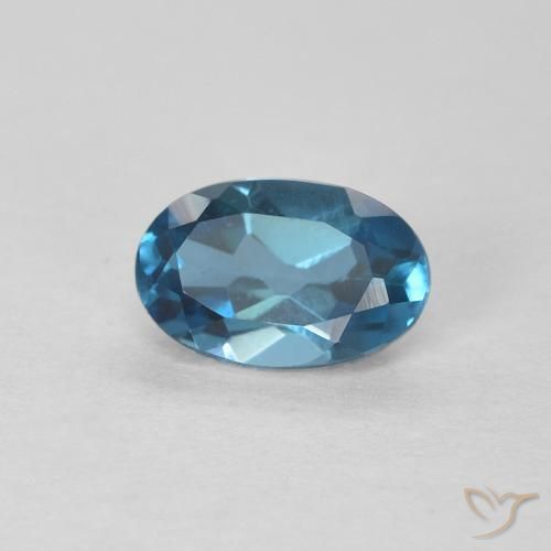 9,17 ctw natürlicher London Blau Topas, Oval, VVS-VS