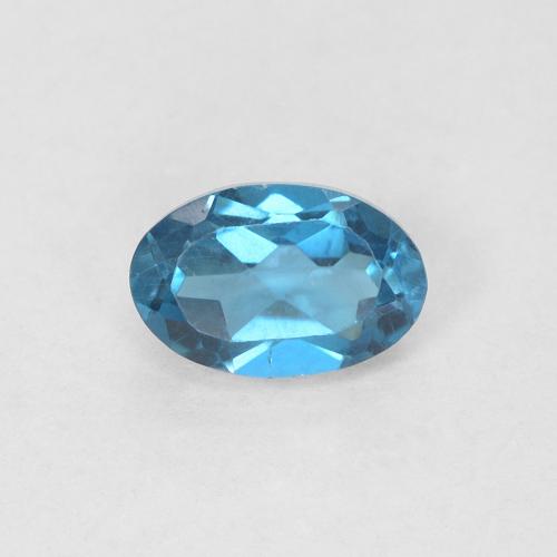 0.59ct Natürlicher London Blau Topas, Oval, VVS-VS