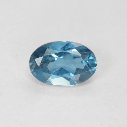 0.62ct Natürlicher London Blau Topas, Oval, VVS-VS