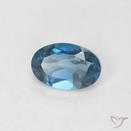 9,17 ctw natürlicher London Blau Topas, Oval, VVS-VS