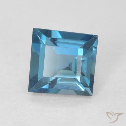 9,17 ctw natürlicher London Blau Topas, Quadrat, VVS-VS