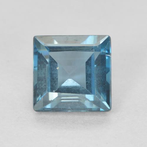0.79ct Natürlicher London Blau Topas, Quadrat, VVS