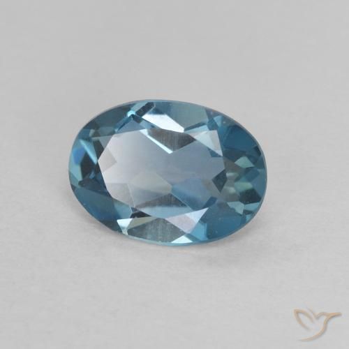 9,17 ctw natürlicher London Blau Topas, Oval, VVS-VS
