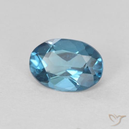 9,17 ctw natürlicher London Blau Topas, Oval, VVS