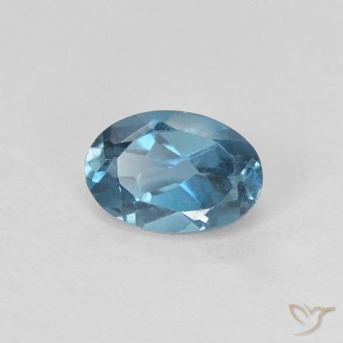 9,17 ctw natürlicher London Blau Topas, Oval, VVS
