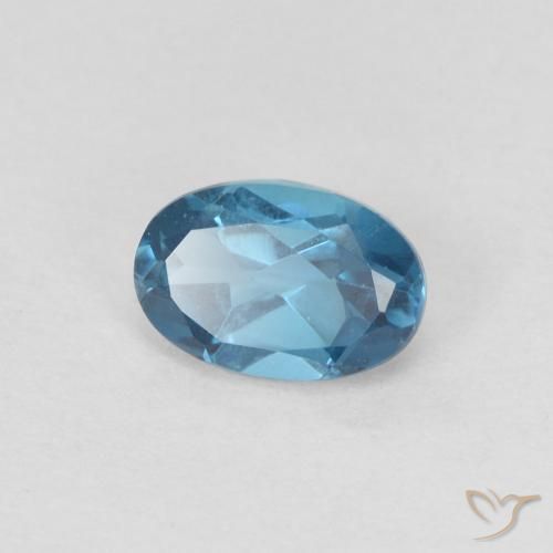 9,17 ctw natürlicher London Blau Topas, Oval, VVS