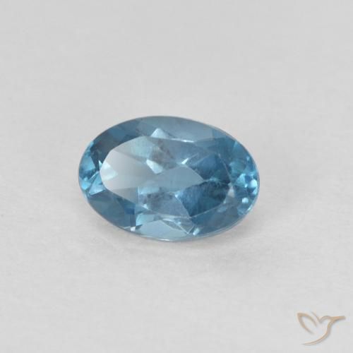 9,17 ctw natürlicher London Blau Topas, Oval, VVS