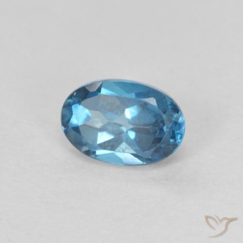 9,17 ctw natürlicher London Blau Topas, Oval, VVS