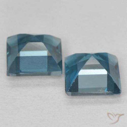 1.41 ct natürliche London Blau Topas-Edelsteine, Quadrat, VVS-VS