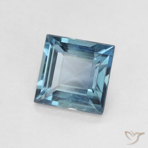 9,17 ctw natürlicher London Blau Topas, Quadrat, VVS-VS