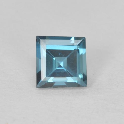 0.66ct Natürlicher London Blau Topas, Quadrat, VVS-VS