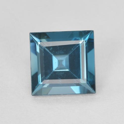 0.70ct Natürlicher London Blau Topas, Quadrat, VVS