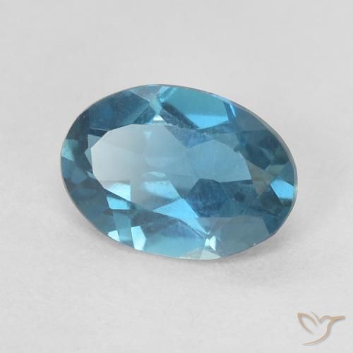 9,17 ctw natürlicher London Blau Topas, Oval, VVS