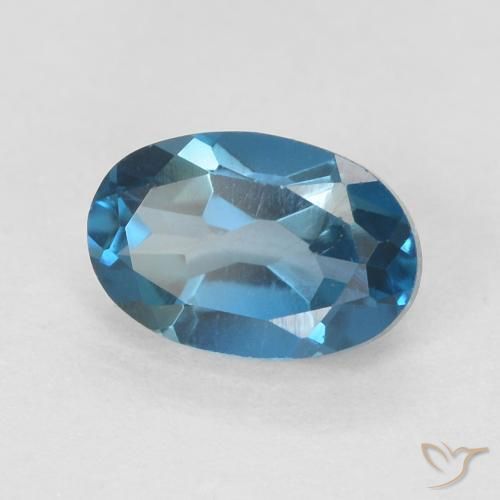 9,17 ctw natürlicher London Blau Topas, Oval, VVS