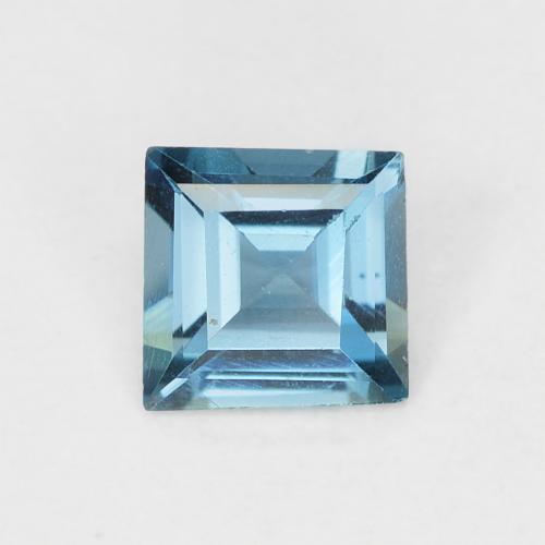 0.59ct Natürlicher London Blau Topas, Quadrat, VVS-VS