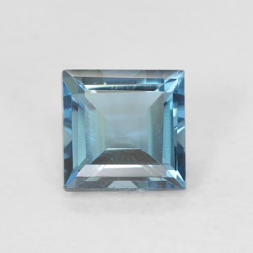 0.76ct Natürlicher London Blau Topas, Quadrat, VVS-VS