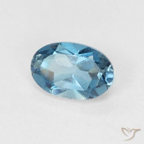 9,17 ctw natürlicher London Blau Topas, Oval, VVS