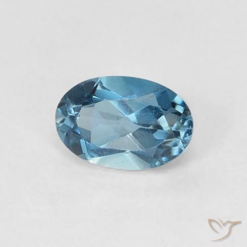 9,17 ctw natürlicher London Blau Topas, Oval, VVS