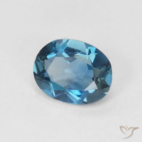 9,17 ctw natürlicher London Blau Topas, Oval, VVS