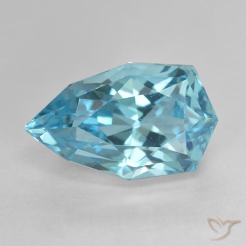 10.85ct Natürlicher Swiss Blue Topas, Birnenform, VVS