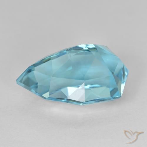 9,17 ctw natürlicher Swiss Blue Topas, Birnenform, VVS