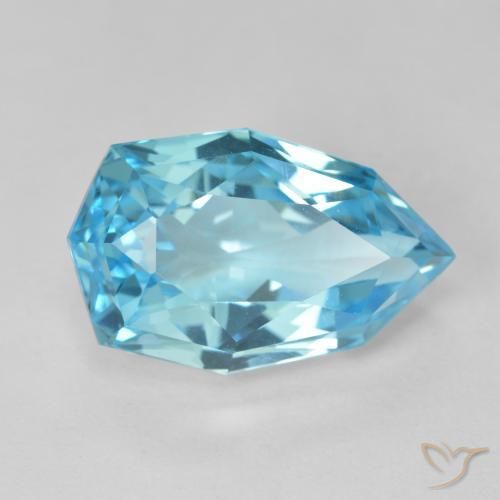 9,17 ctw natürlicher Swiss Blue Topas, Birnenform, VVS