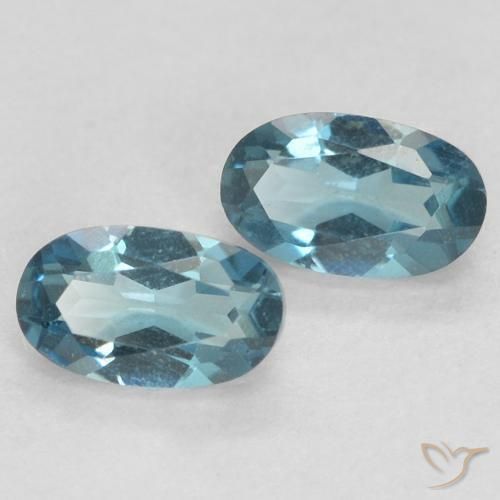 0.60 ct natürliche London Blau Topas-Edelsteine, Oval, VVS-VS