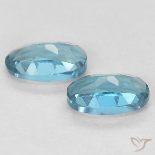 0.60 ct natürliche London Blau Topas-Edelsteine, Oval, VVS-VS