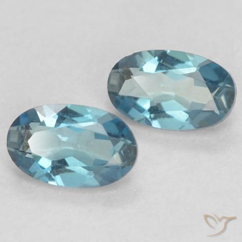 0.59 ct natürliche London Blau Topas-Edelsteine, Oval, VVS-VS