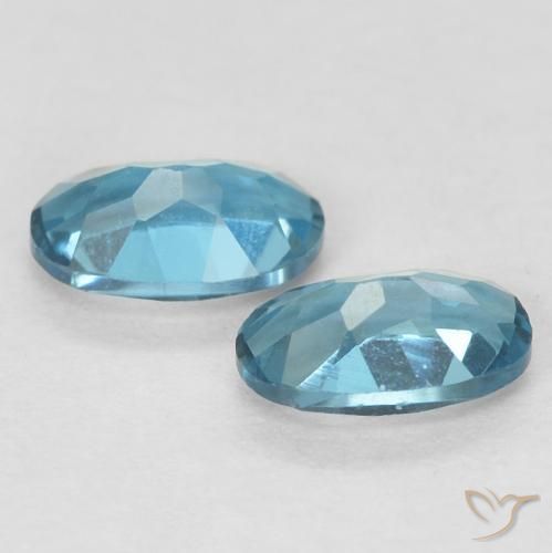 0.59 ct natürliche London Blau Topas-Edelsteine, Oval, VVS-VS