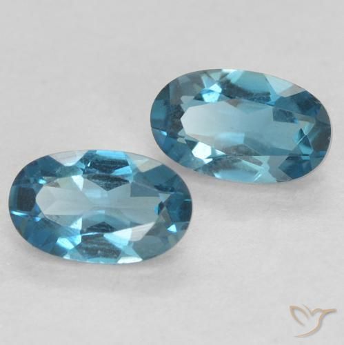 0.59 ct natürliche London Blau Topas-Edelsteine, Oval, VVS-VS