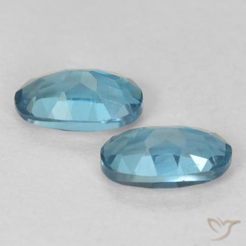 0.59 ct natürliche London Blau Topas-Edelsteine, Oval, VVS-VS
