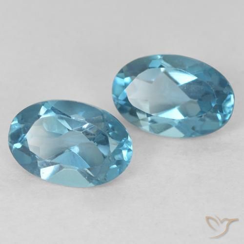 1.11 ct natürliche London Blau Topas-Edelsteine, Oval, VS