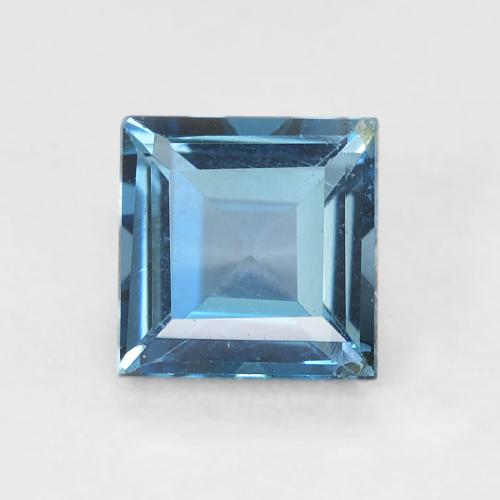 0.81ct Natürlicher London Blau Topas, Quadrat, VVS-VS