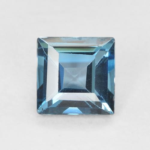 0.77ct Natürlicher London Blau Topas, Quadrat, VVS-VS