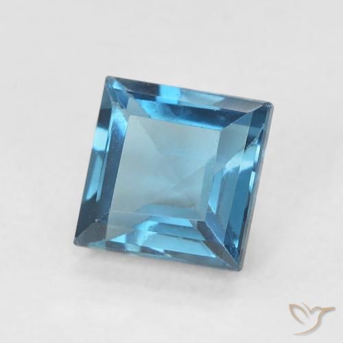 9,17 ctw natürlicher London Blau Topas, Quadrat, VVS-VS