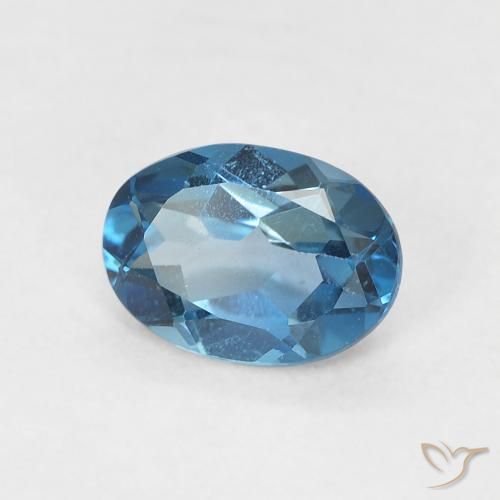 9,17 ctw natürlicher London Blau Topas, Oval, VVS-VS
