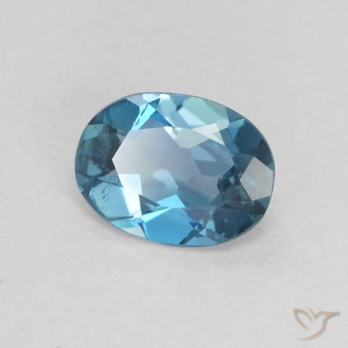 9,17 ctw natürlicher London Blau Topas, Oval, VVS-VS