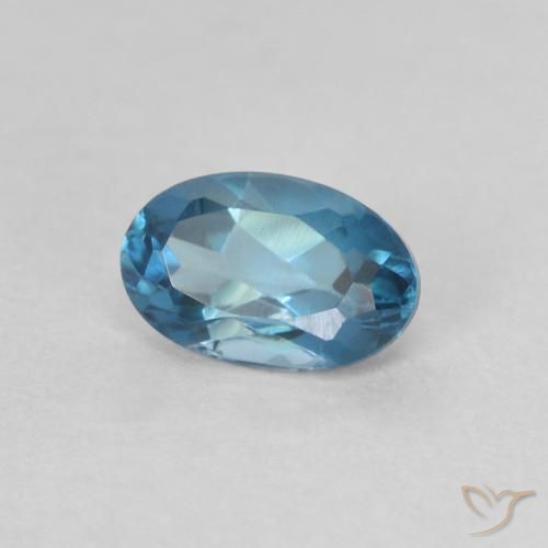 9,17 ctw natürlicher London Blau Topas, Oval, VVS-VS