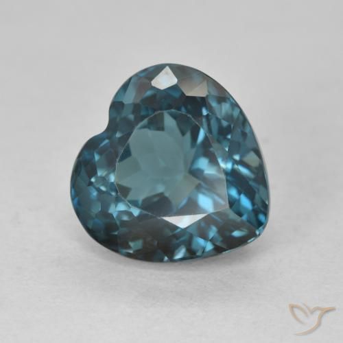 5.53ct Natürlicher London Blau Topas, Herz, VVS