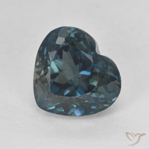 4.36ct Natürlicher London Blau Topas, Herz, VVS-VS
