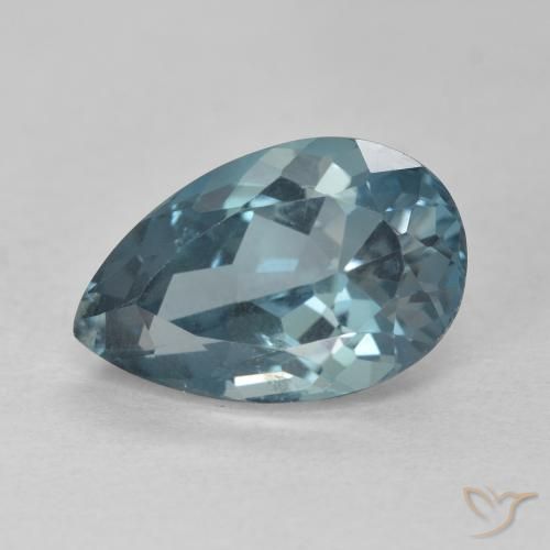 4.59ct Natürlicher London Blau Topas, Birnenform, VVS-VS