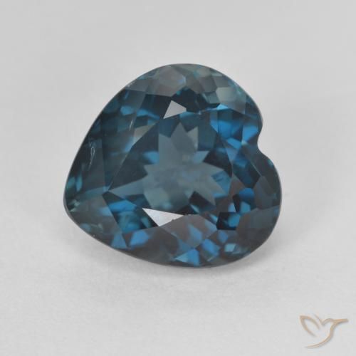 4.55ct Natürlicher London Blau Topas, Herz, VVS-VS