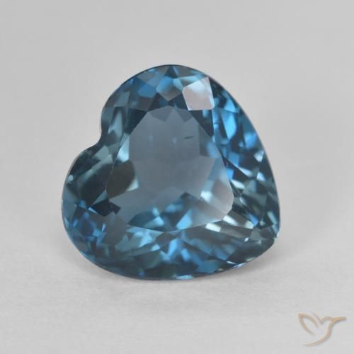 4.74ct Natürlicher London Blau Topas, Herz, VVS-VS