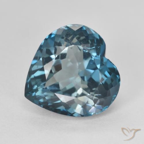 5.87ct Natürlicher London Blau Topas, Herz, VS