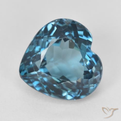 5.23ct Natürlicher London Blau Topas, Herz, VS
