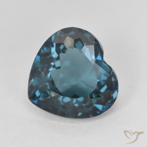 4.69ct Natürlicher London Blau Topas, Herz, VVS