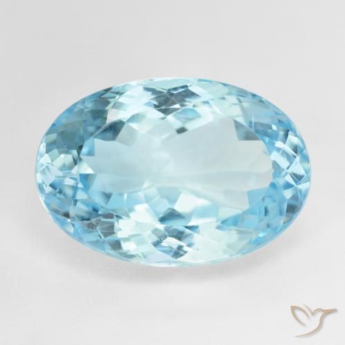 20.66ct Natürlicher Himmerlblau Topas, Oval, VVS-VS